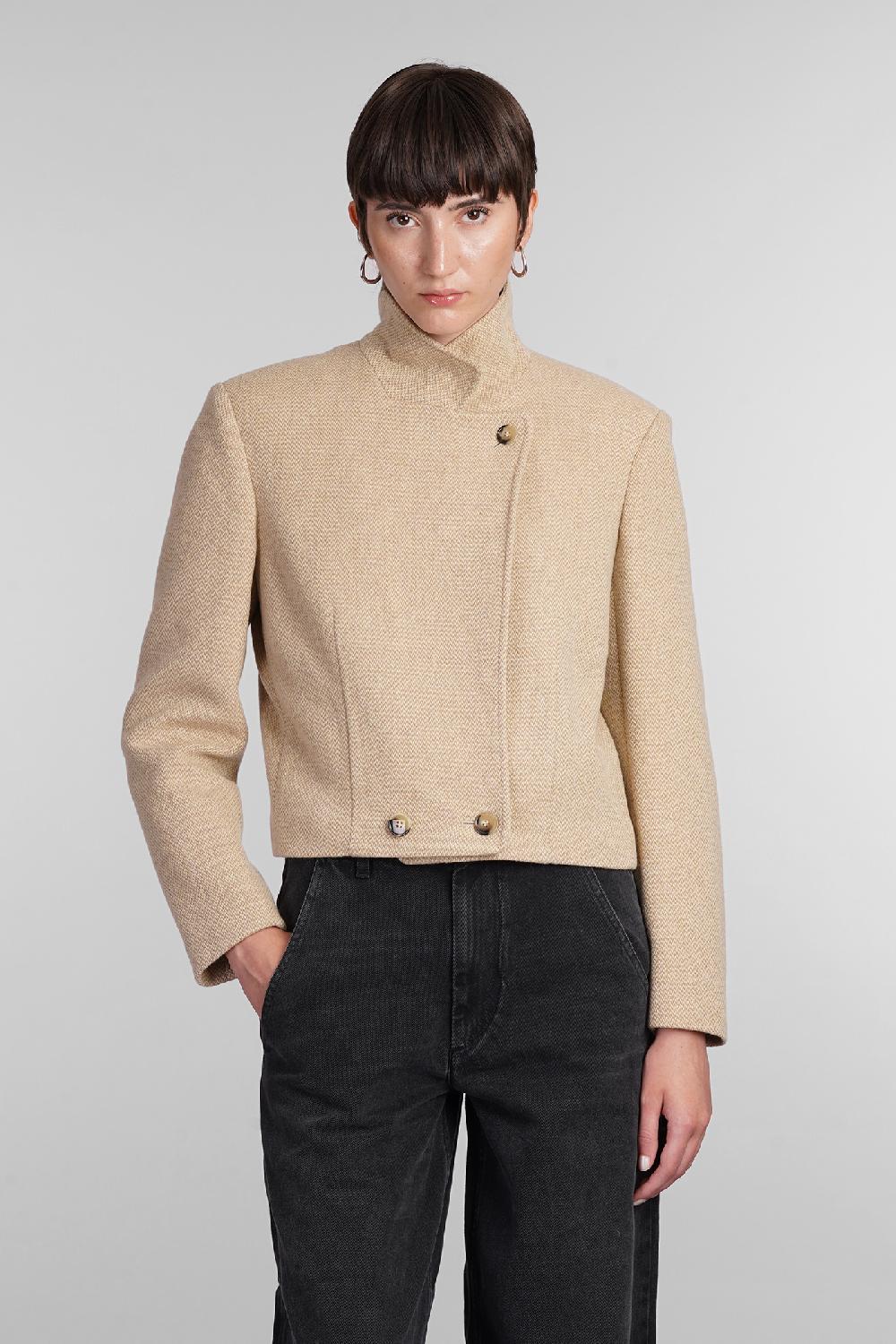 Deliberti Marant Etoile Cappotto cassidy in lana beige cod. 405173 - Deliberti The Luxury Shopping