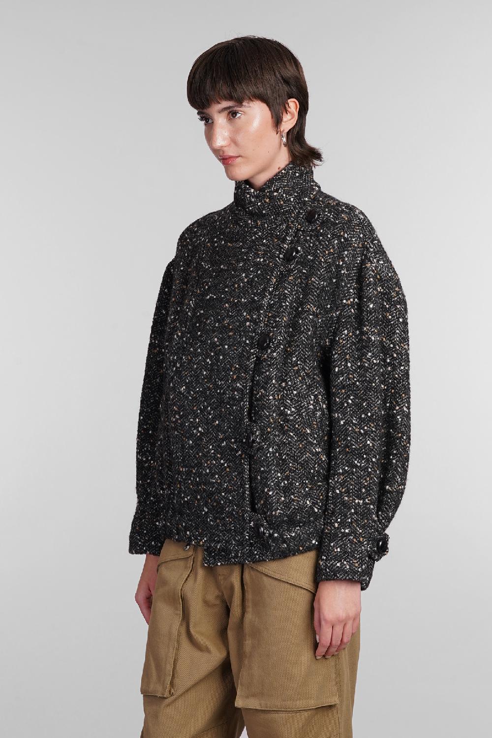 Deliberti Marant Etoile Cappotto Hanis In Lana Nera Cod. 405172 - Deliberti The Luxury Shopping