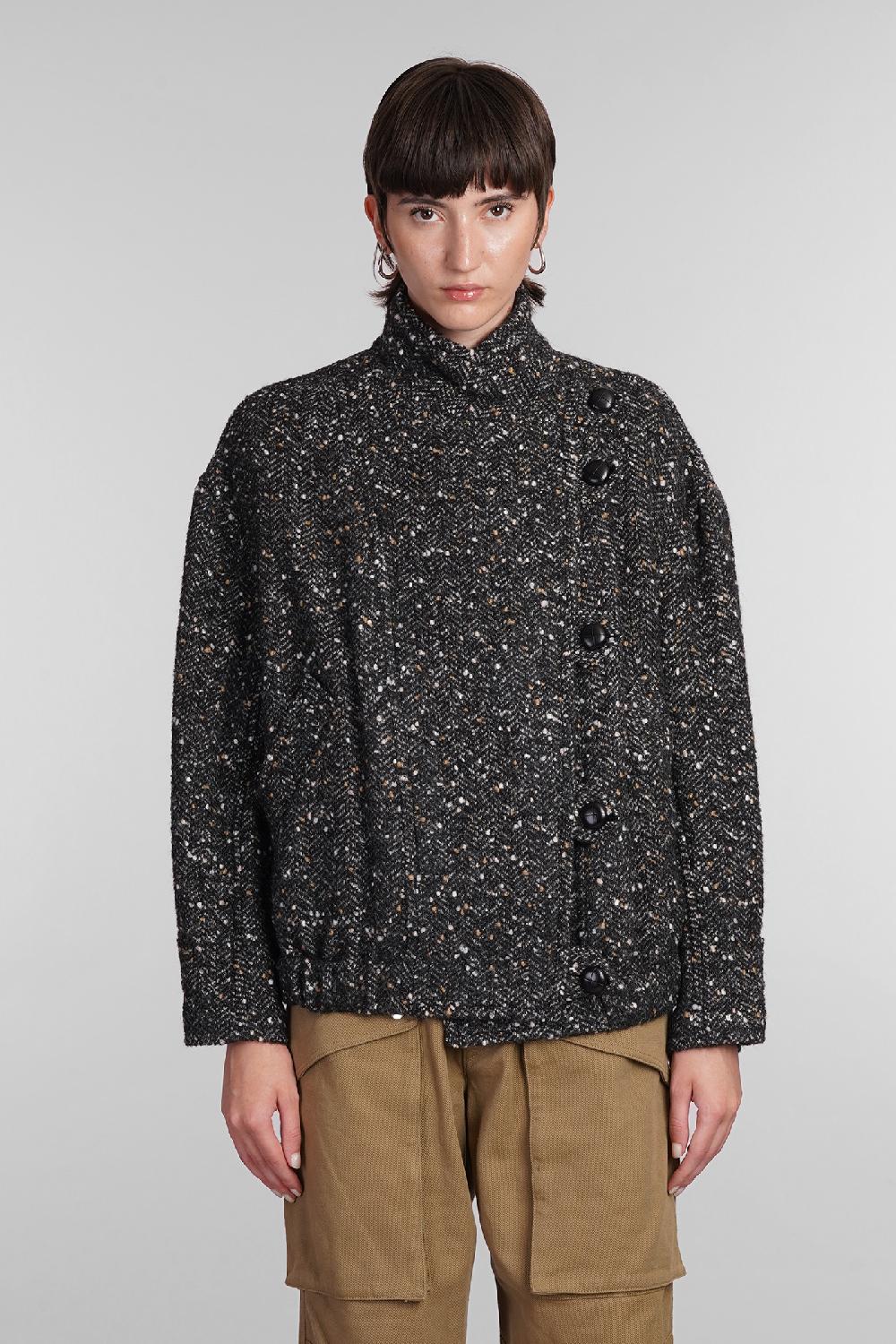 Deliberti Marant Etoile Cappotto hanis in lana nera cod. 405172 - Deliberti The Luxury Shopping