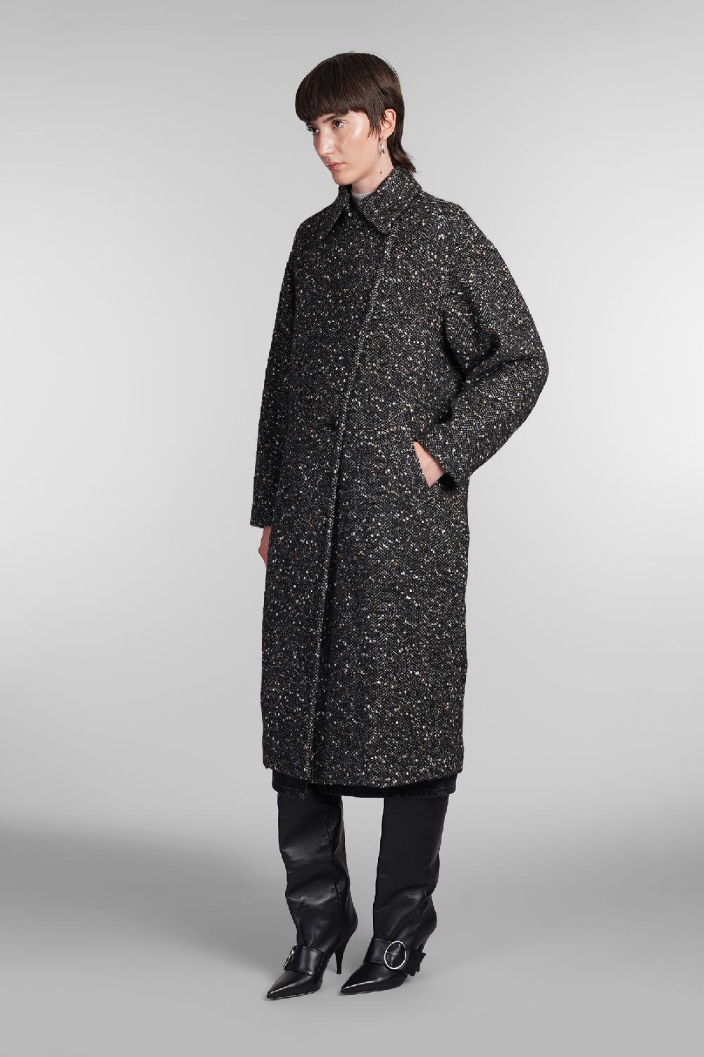 Deliberti Marant Etoile Cappotto Horia In Lana Nera Cod. 405183 - Deliberti The Luxury Shopping