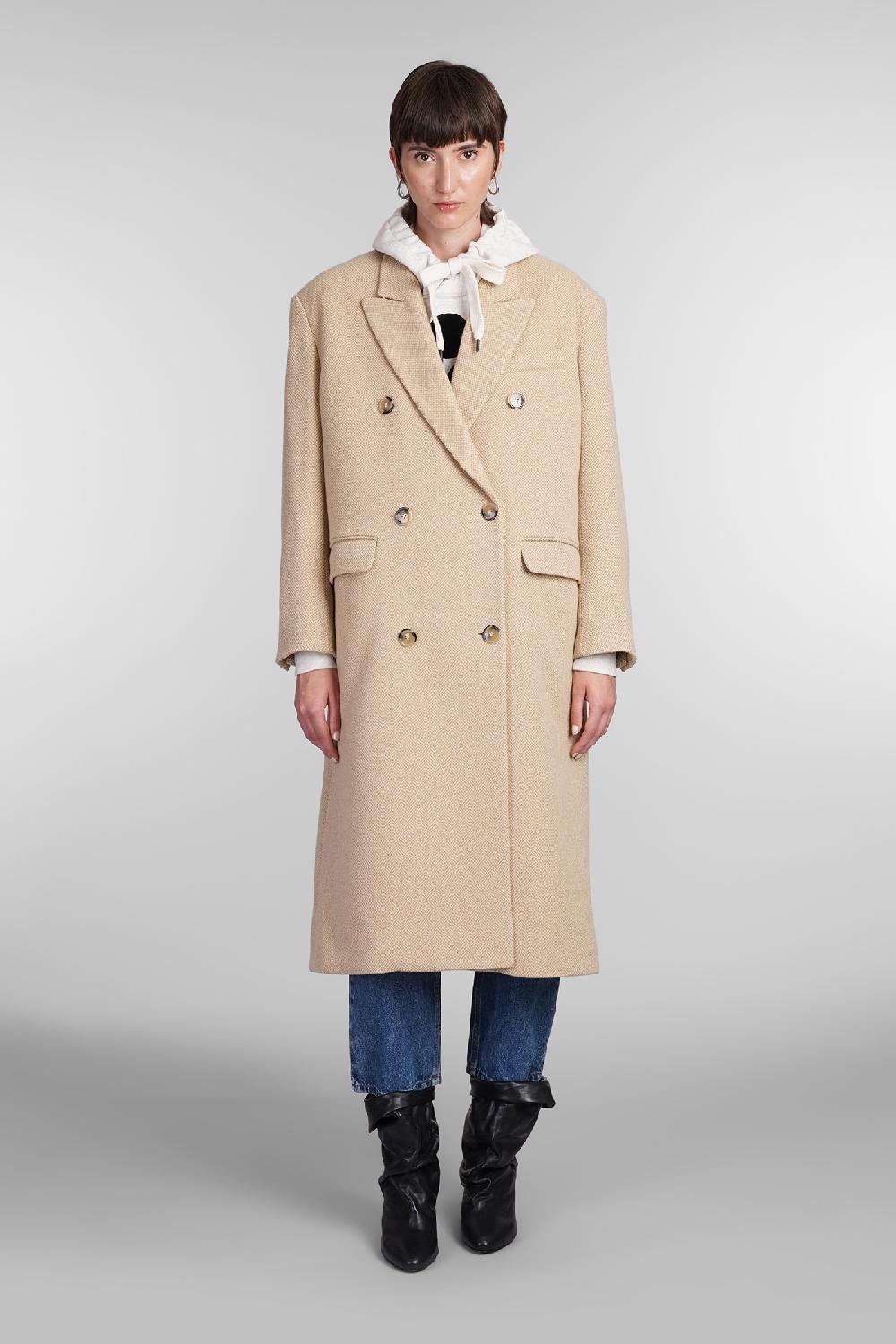 Deliberti Marant Etoile Cappotto lexana in lana beige cod. 405178 - Deliberti The Luxury Shopping
