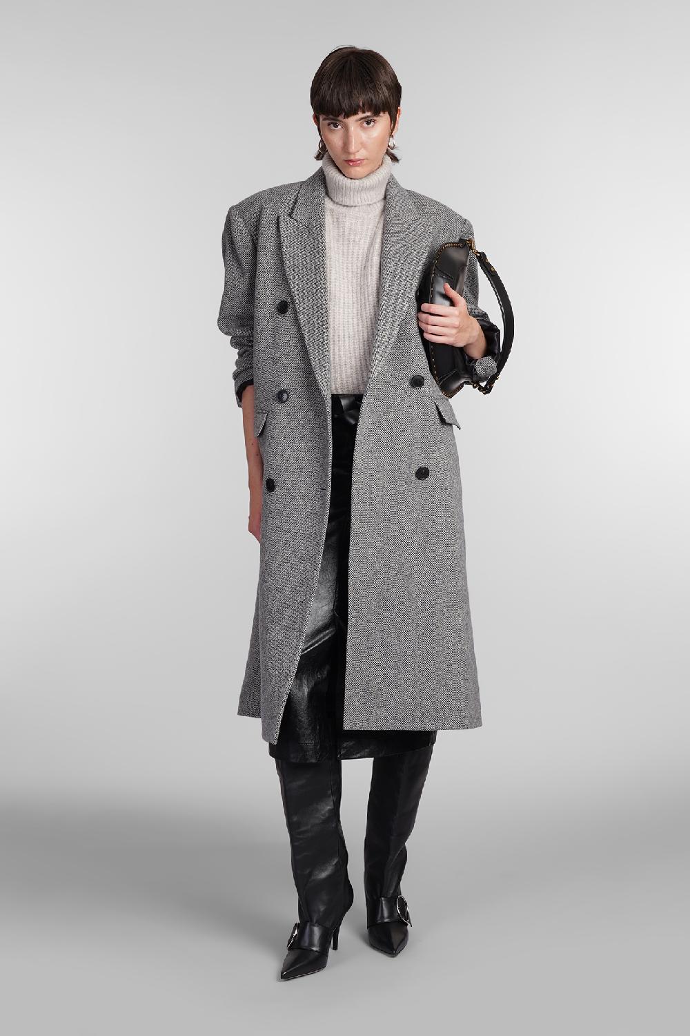 Deliberti Marant Etoile Cappotto Lexana In Lana Grigia Cod. 405184 - Deliberti The Luxury Shopping
