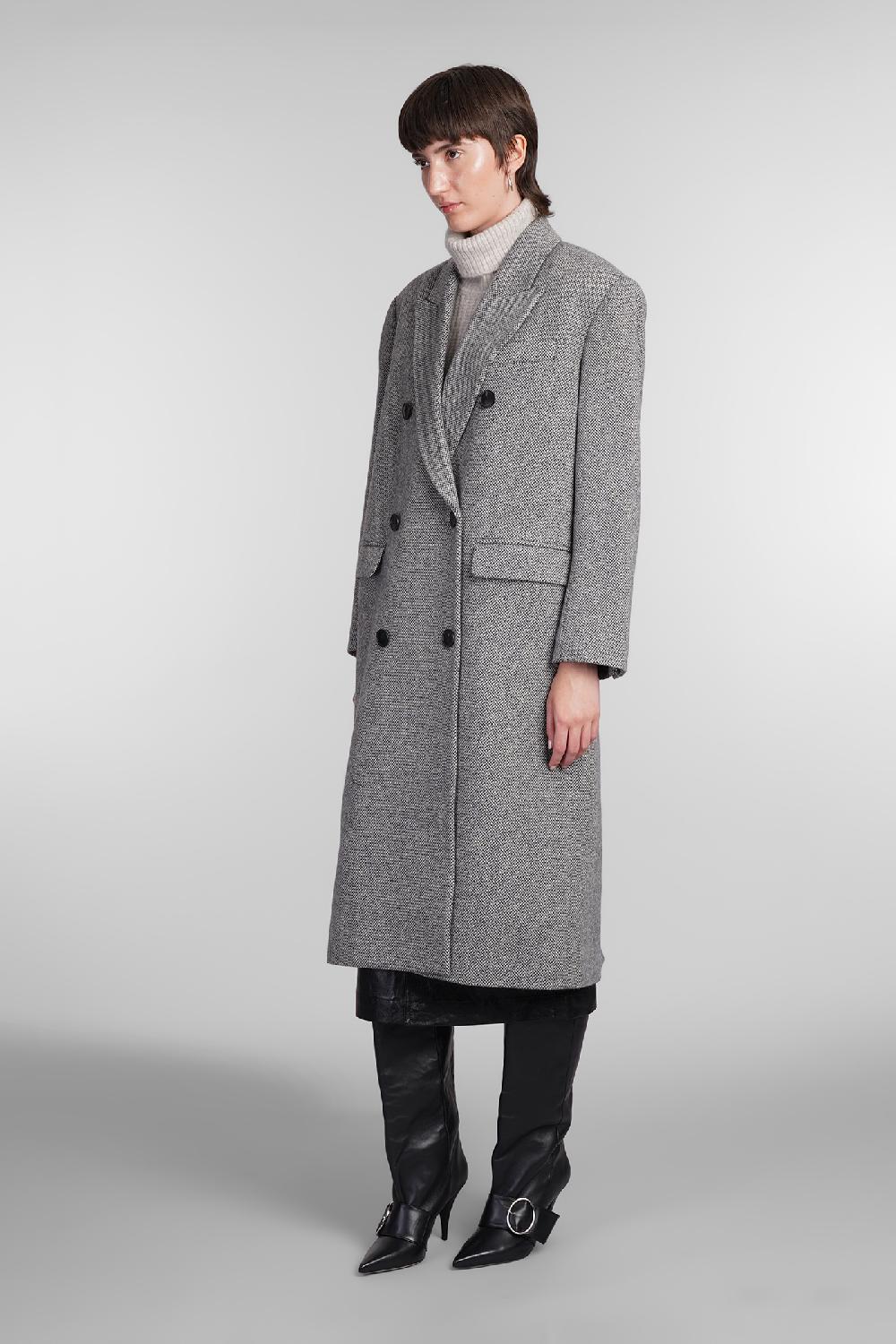 Deliberti Marant Etoile Cappotto Lexana In Lana Grigia Cod. 405184 - Deliberti The Luxury Shopping
