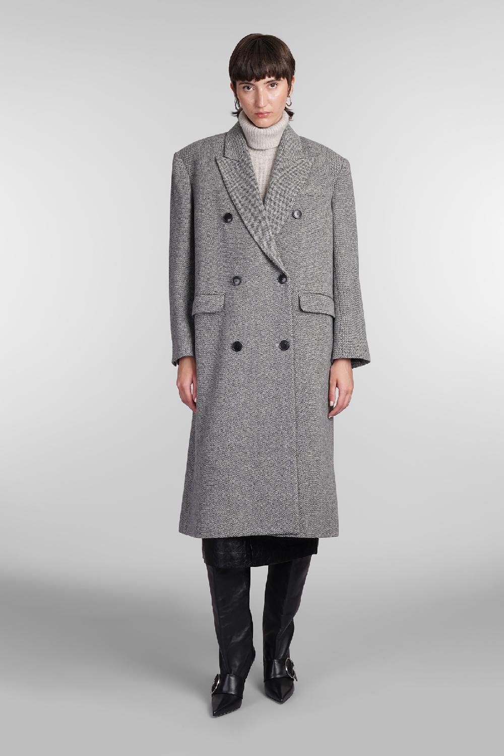 Deliberti Marant Etoile Cappotto lexana in lana grigia cod. 405184 - Deliberti The Luxury Shopping