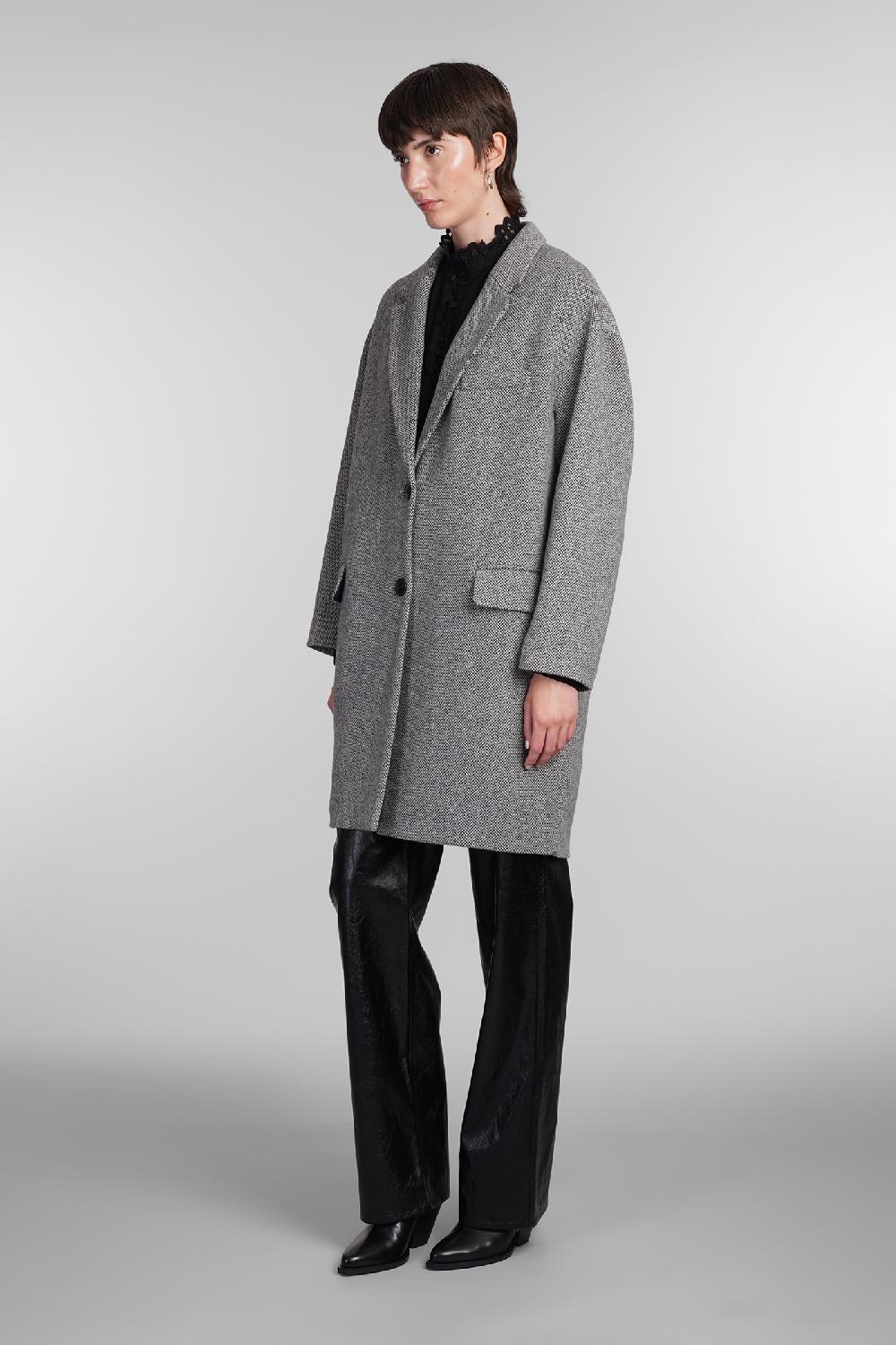 Deliberti Marant Etoile Cappotto Limiza In Lana Grigia Cod. 405182 - Deliberti The Luxury Shopping