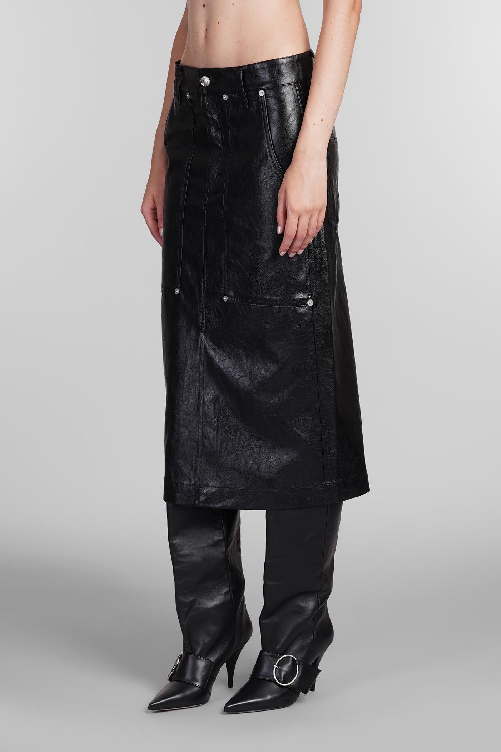 Deliberti Marant Etoile Gonna Angele In Poliuretano Nero Cod. 405176 - Deliberti The Luxury Shopping