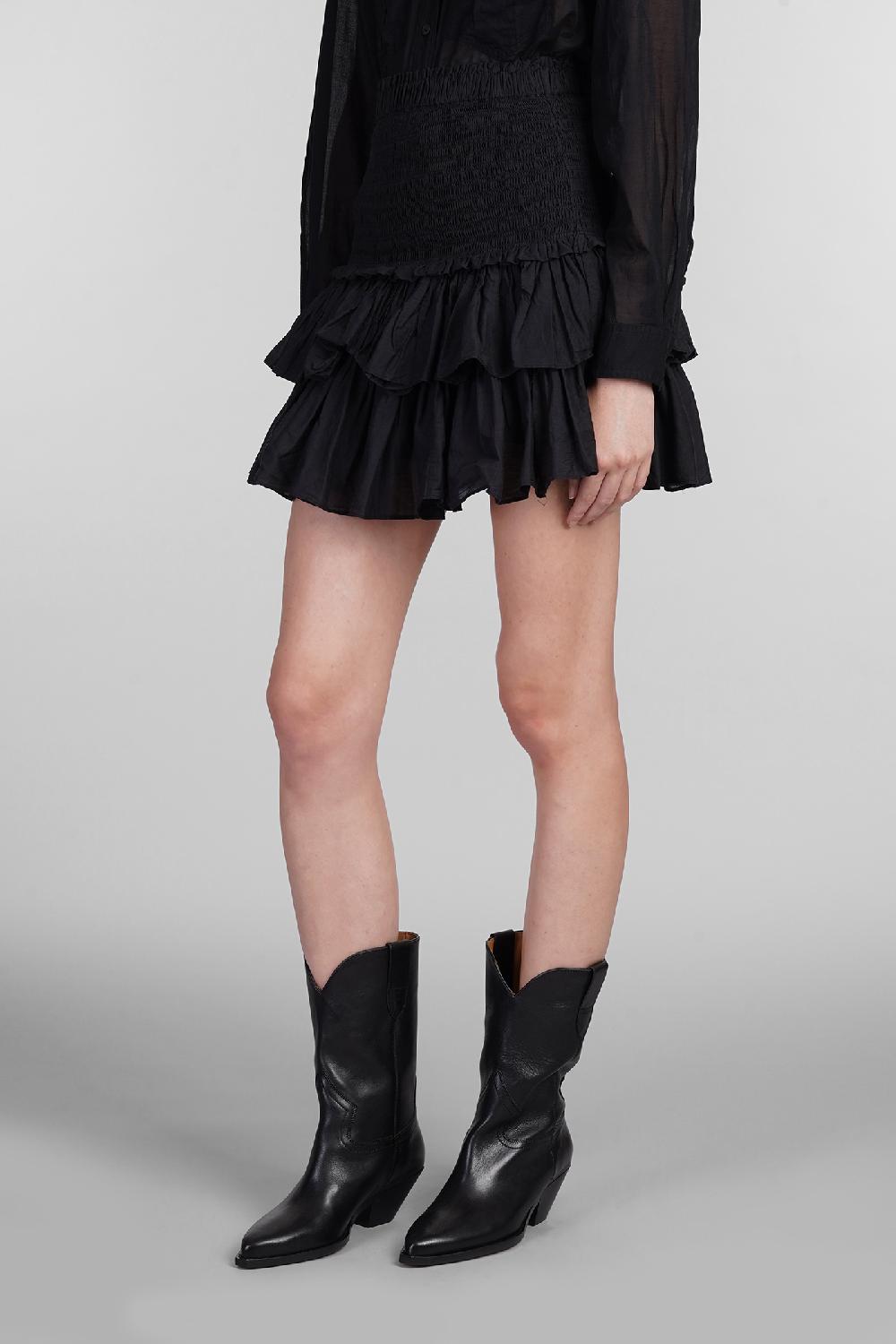 Deliberti Marant Etoile Gonna Naomi In Cotone Nero Cod. 402730 - Deliberti The Luxury Shopping