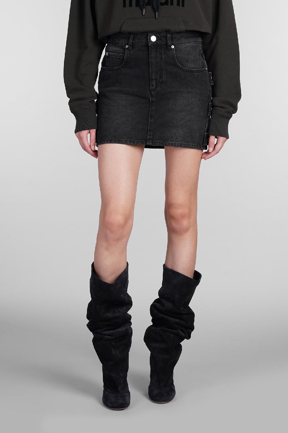 Deliberti Marant Etoile Gonna stessy in cotone grigio cod. 402722 - Deliberti The Luxury Shopping