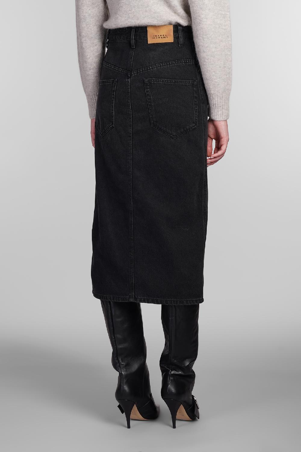 Deliberti Marant Etoile Gonna Vandy In Cotone Nero Cod. 405175 - Deliberti The Luxury Shopping