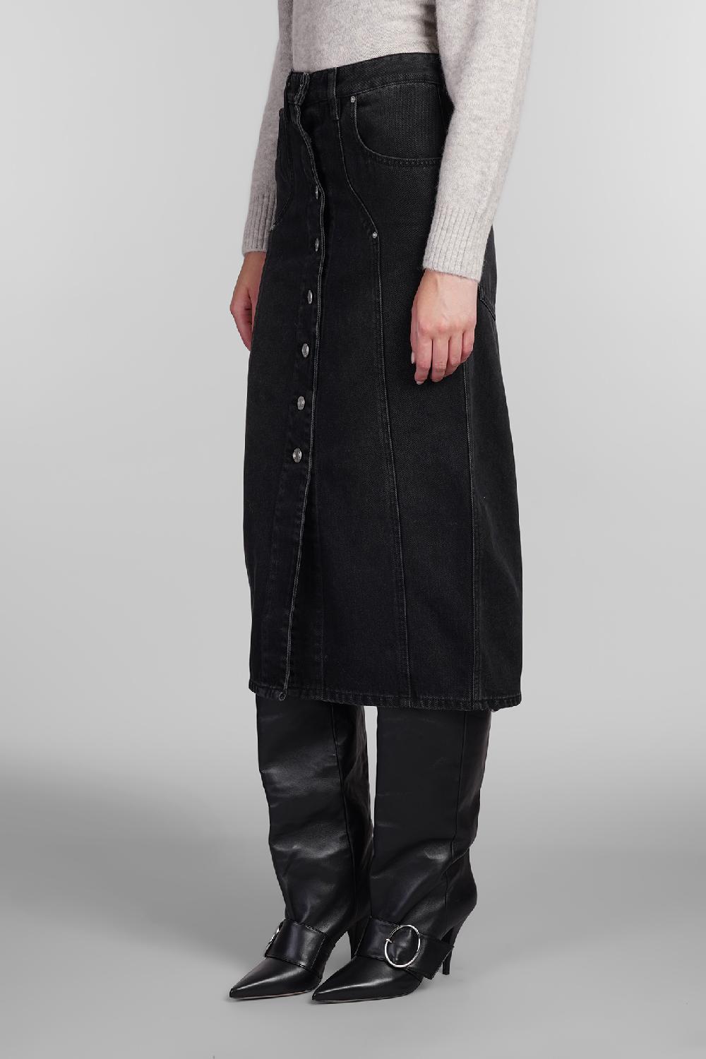 Deliberti Marant Etoile Gonna Vandy In Cotone Nero Cod. 405175 - Deliberti The Luxury Shopping