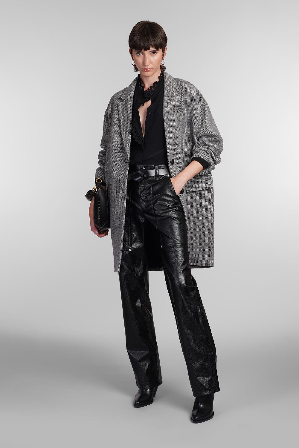 Deliberti Marant Etoile Pantalone Ariete In Poliuretano Nero Cod. 405174 - Deliberti The Luxury Shopping