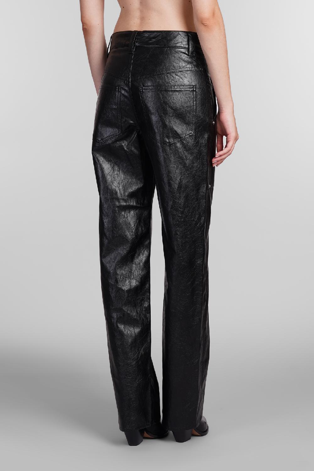 Deliberti Marant Etoile Pantalone Ariete In Poliuretano Nero Cod. 405174 - Deliberti The Luxury Shopping