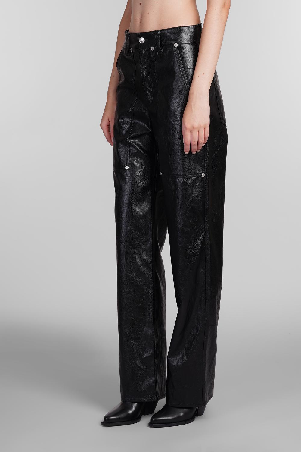 Deliberti Marant Etoile Pantalone Ariete In Poliuretano Nero Cod. 405174 - Deliberti The Luxury Shopping