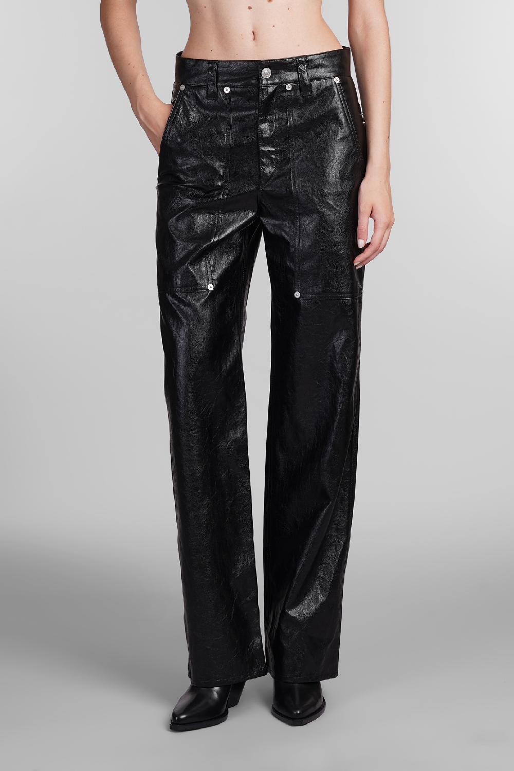 Deliberti Marant Etoile Pantalone ariete in poliuretano nero cod. 405174 - Deliberti The Luxury Shopping