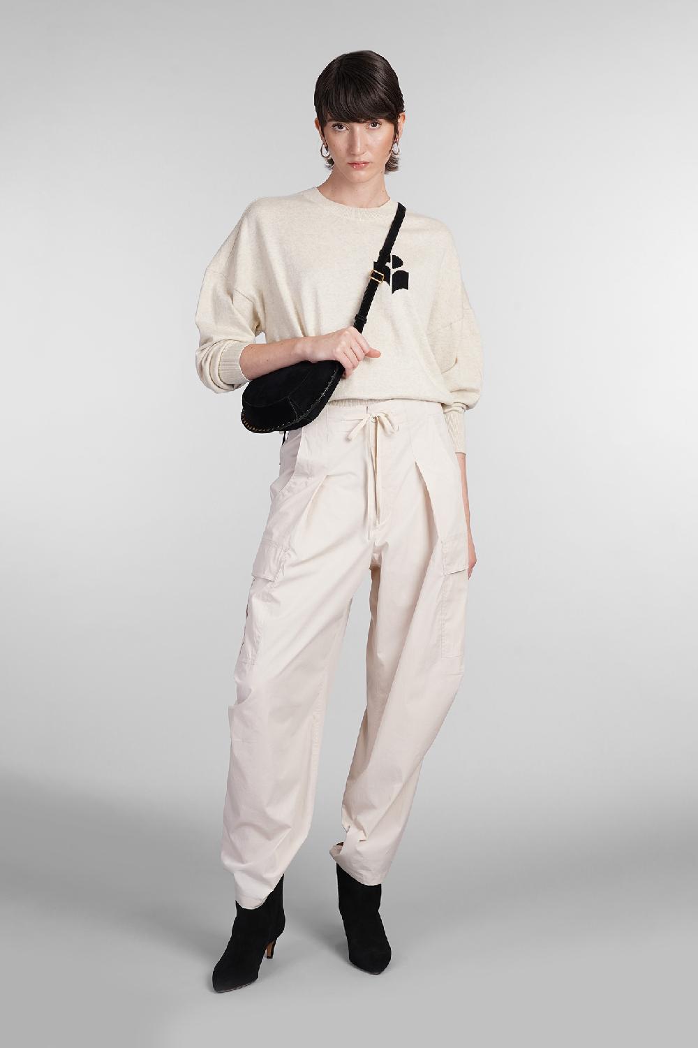 Deliberti Marant Etoile Pantalone Rebecca In Cotone Beige Cod. 402750 - Deliberti The Luxury Shopping