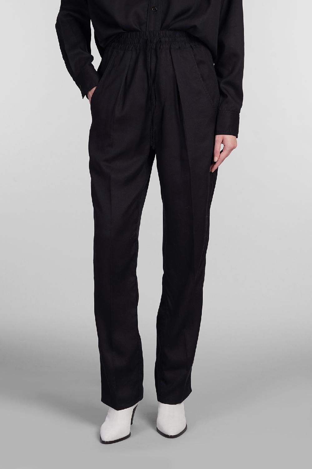 Deliberti Marant Etoile Pantalone vinciane in lyocell nero cod. 402724 - Deliberti The Luxury Shopping