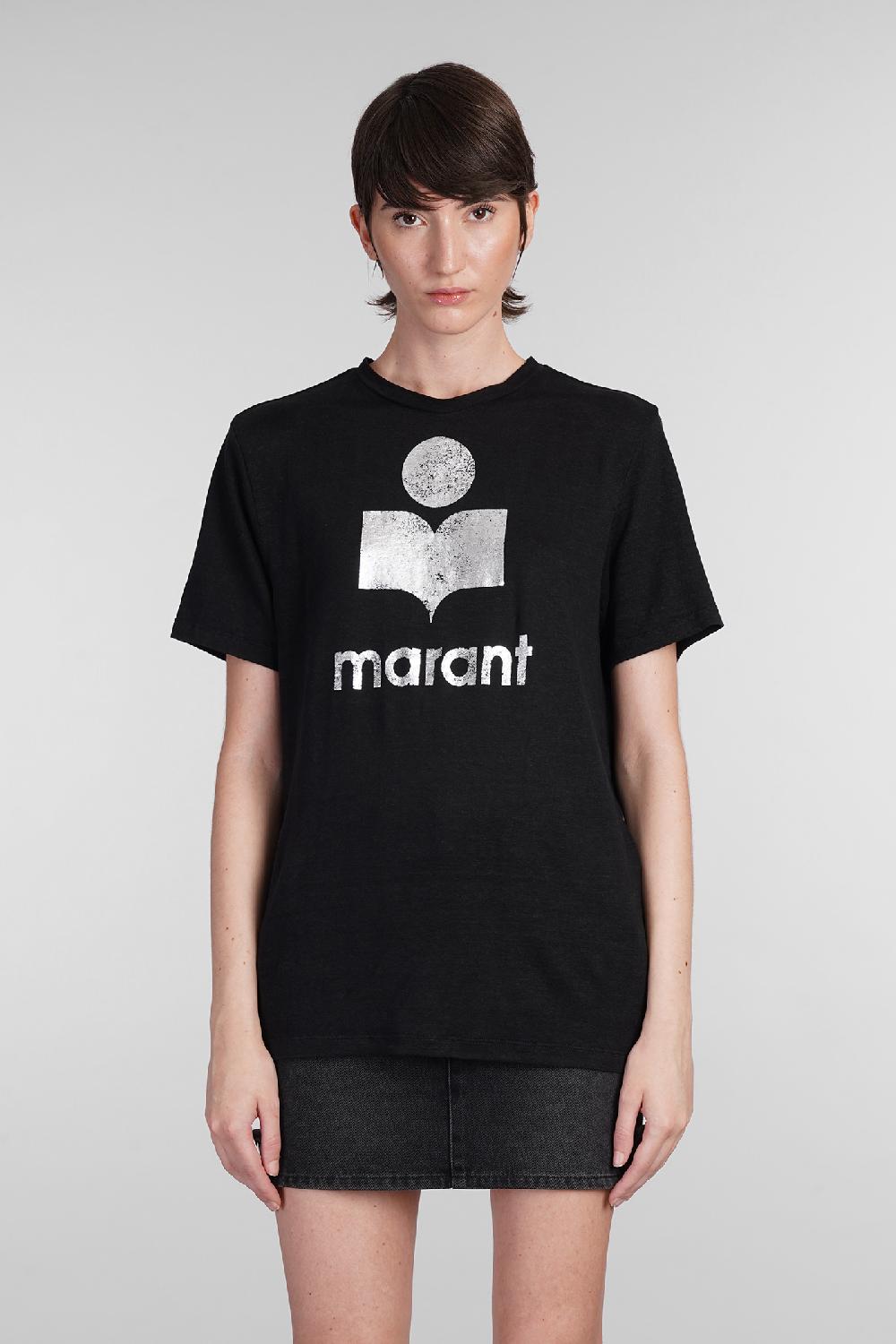 Deliberti Marant Etoile T-shirt zewel in lino nero cod. 402751 - Deliberti The Luxury Shopping