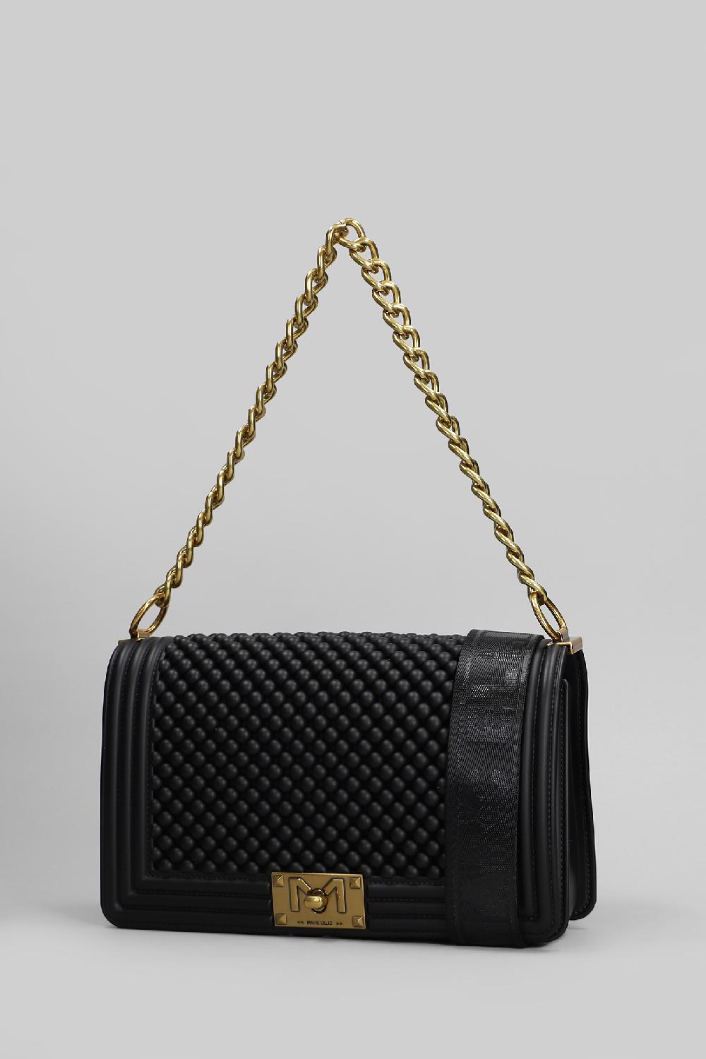 Deliberti Marc Ellis Borsa A Spalla Flat M Ball In Ecopelle Nera Cod. 409558 - Deliberti The Luxury Shopping