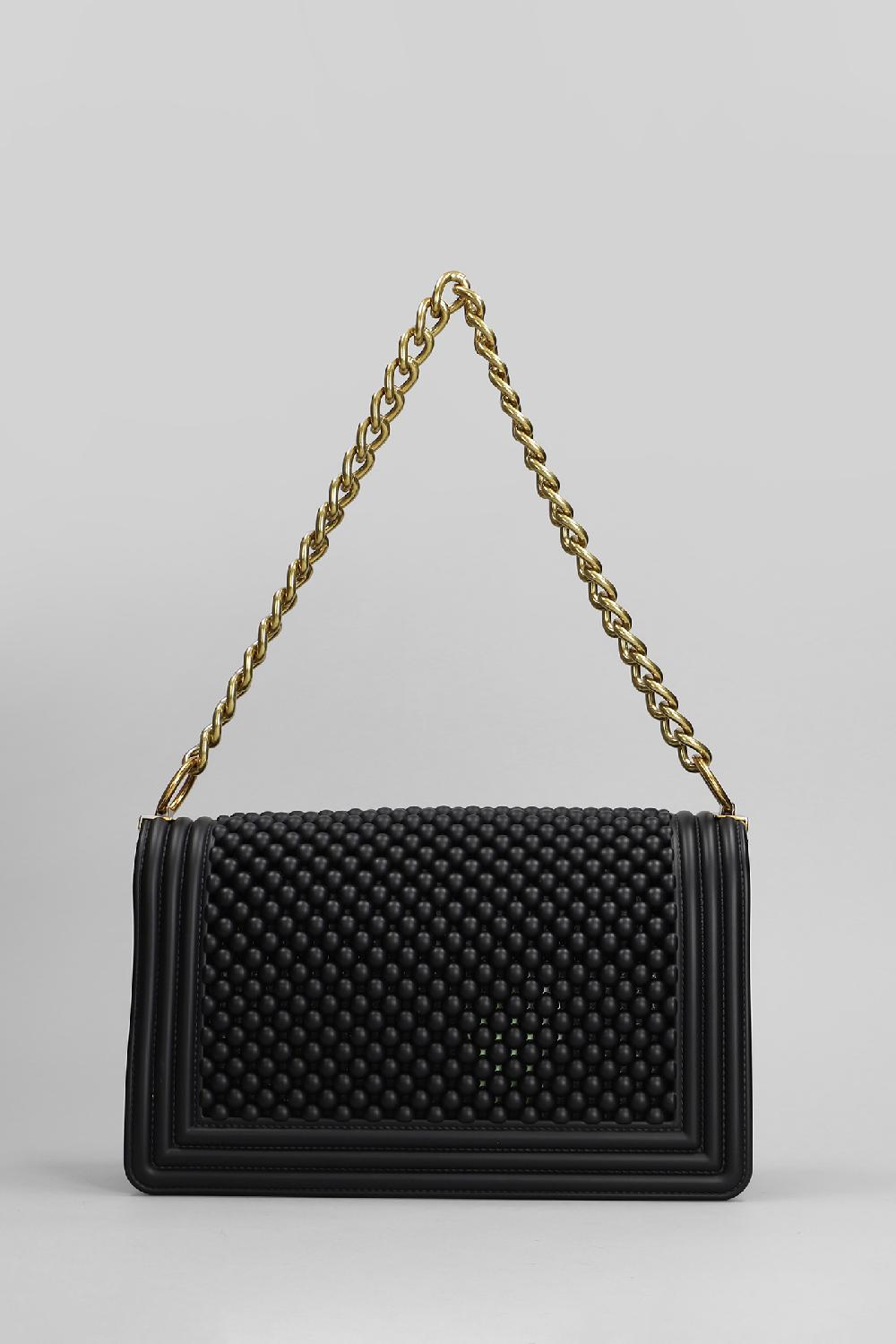 Deliberti Marc Ellis Borsa A Spalla Flat M Ball In Ecopelle Nera Cod. 409558 - Deliberti The Luxury Shopping