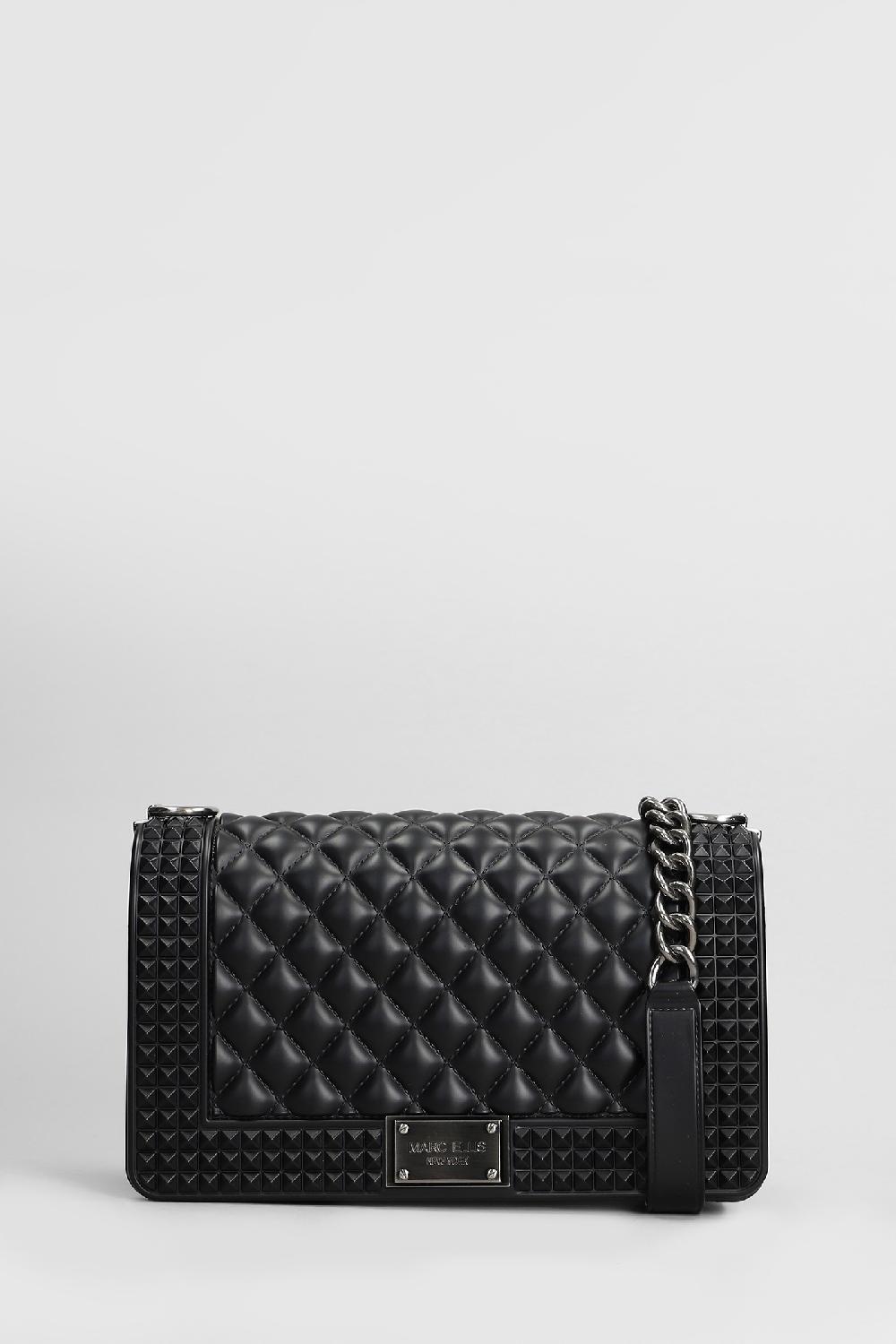 Deliberti Marc Ellis Borsa a spalla flat penka m in ecopelle nera cod. 405239 - Deliberti The Luxury Shopping