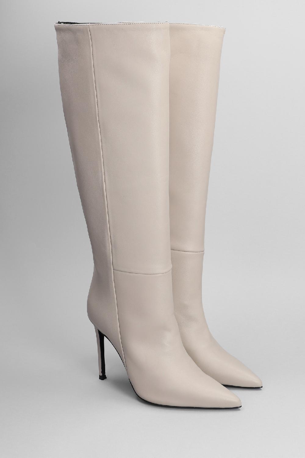 Deliberti Marc Ellis Stivali Tacco Alto In Pelle Grigia Cod. 402248 - Deliberti The Luxury Shopping