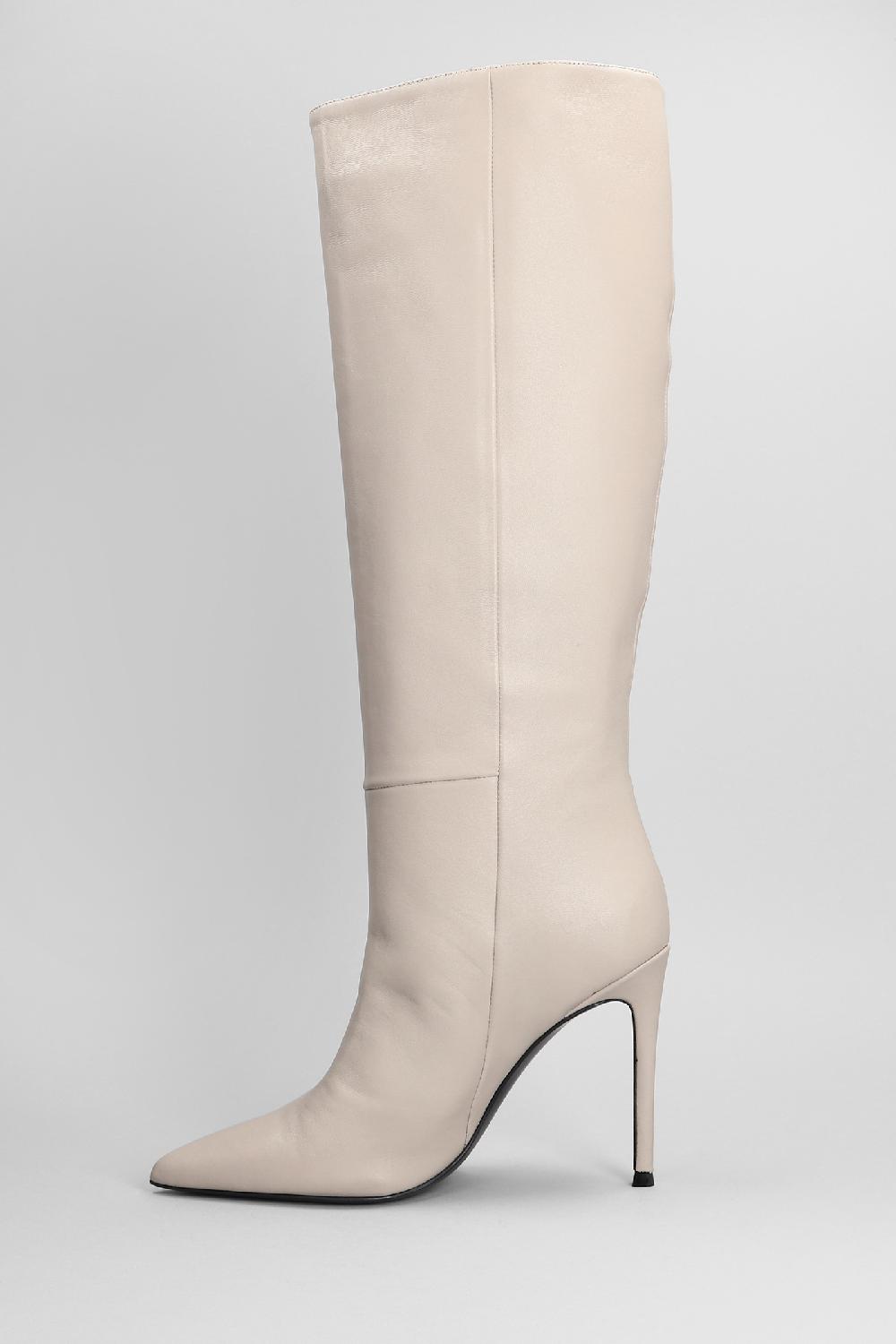 Deliberti Marc Ellis Stivali Tacco Alto In Pelle Grigia Cod. 402248 - Deliberti The Luxury Shopping