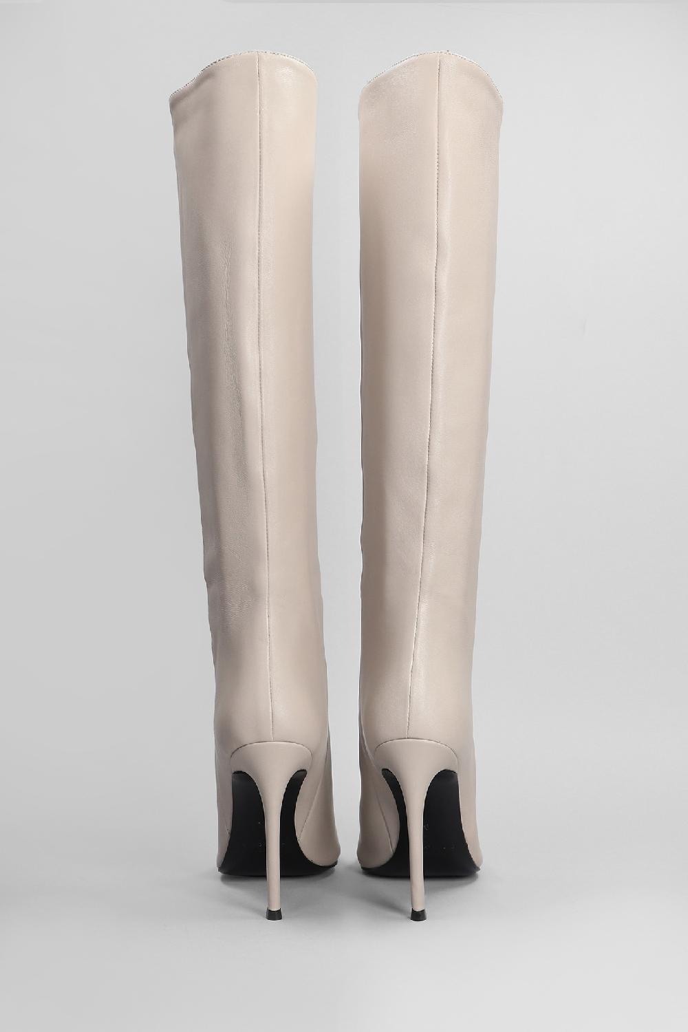 Deliberti Marc Ellis Stivali Tacco Alto In Pelle Grigia Cod. 402248 - Deliberti The Luxury Shopping