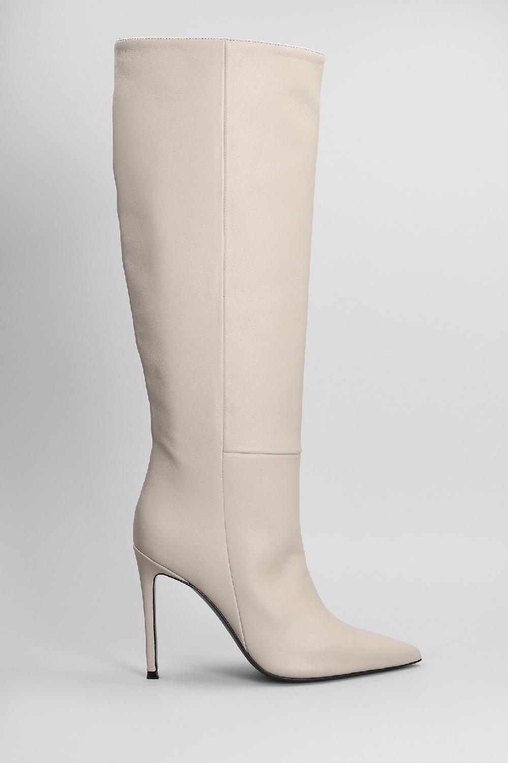 Deliberti Marc Ellis Stivali tacco alto in pelle grigia cod. 402248 - Deliberti The Luxury Shopping