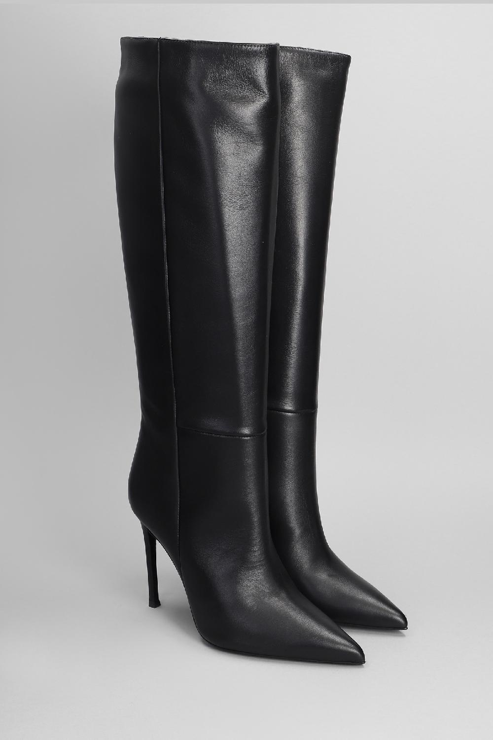 Deliberti Marc Ellis Stivali Tacco Alto In Pelle Nera Cod. 402110 - Deliberti The Luxury Shopping