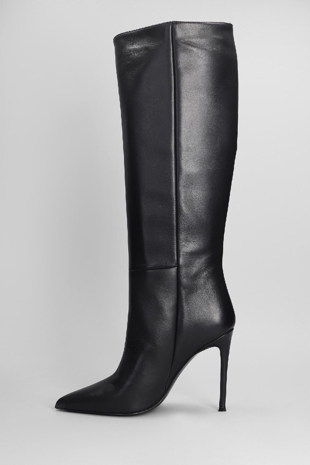 Deliberti Marc Ellis Stivali Tacco Alto In Pelle Nera Cod. 402110 - Deliberti The Luxury Shopping