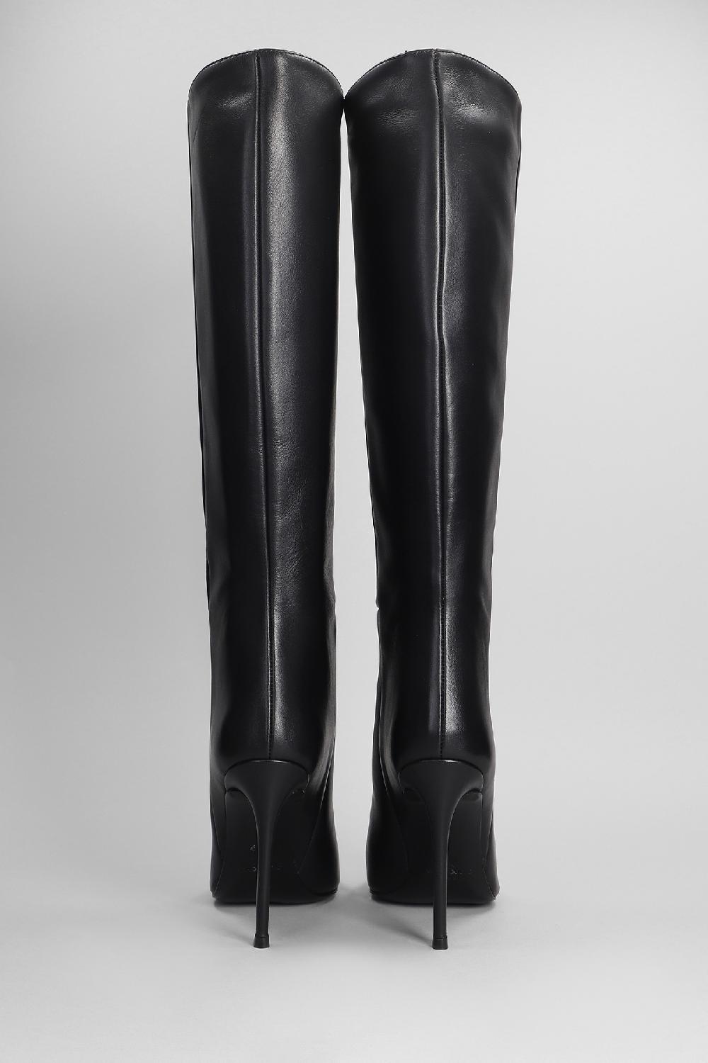 Deliberti Marc Ellis Stivali Tacco Alto In Pelle Nera Cod. 402110 - Deliberti The Luxury Shopping