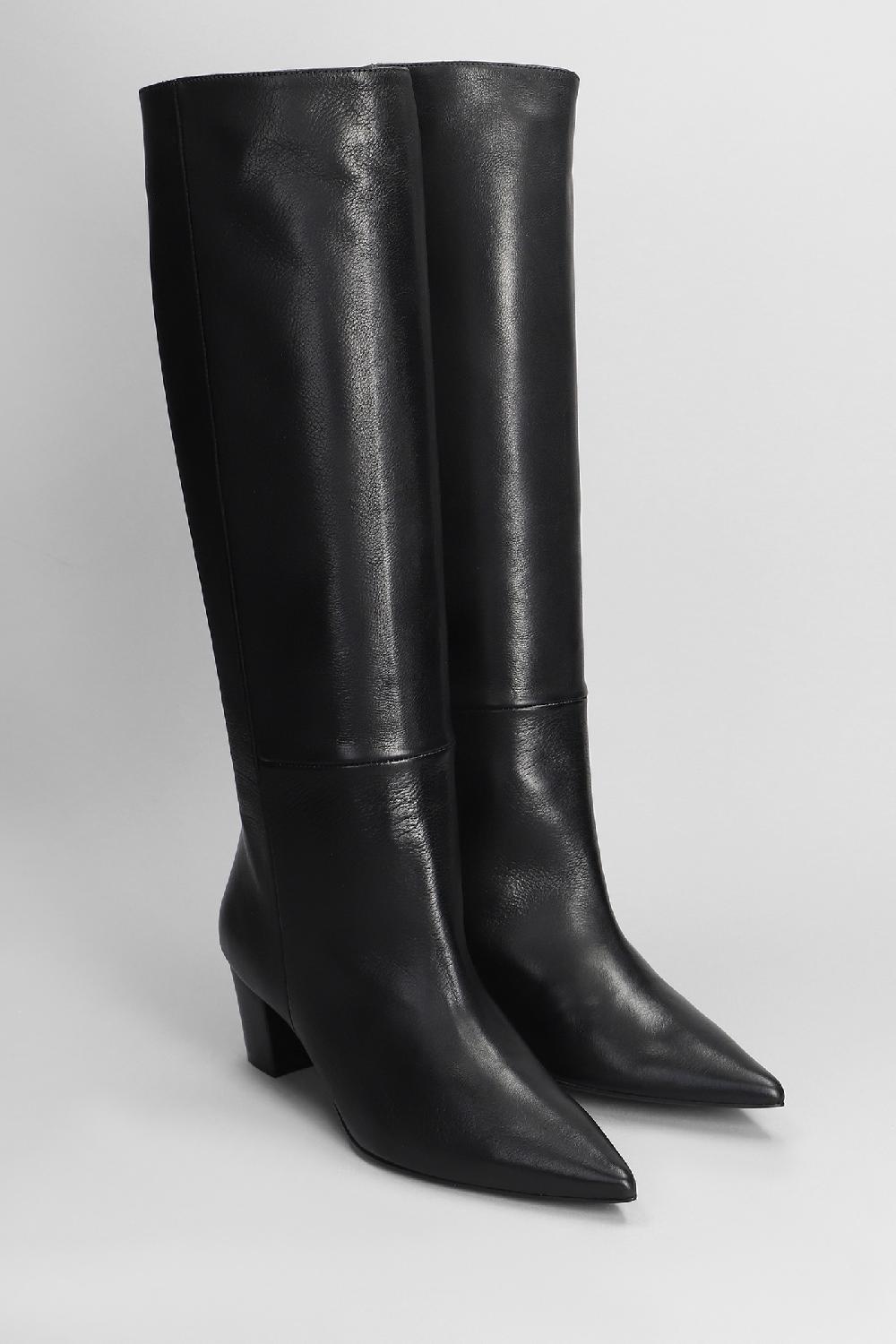 Deliberti Marc Ellis Stivali Tacco Alto In Pelle Nera Cod. 401910 - Deliberti The Luxury Shopping