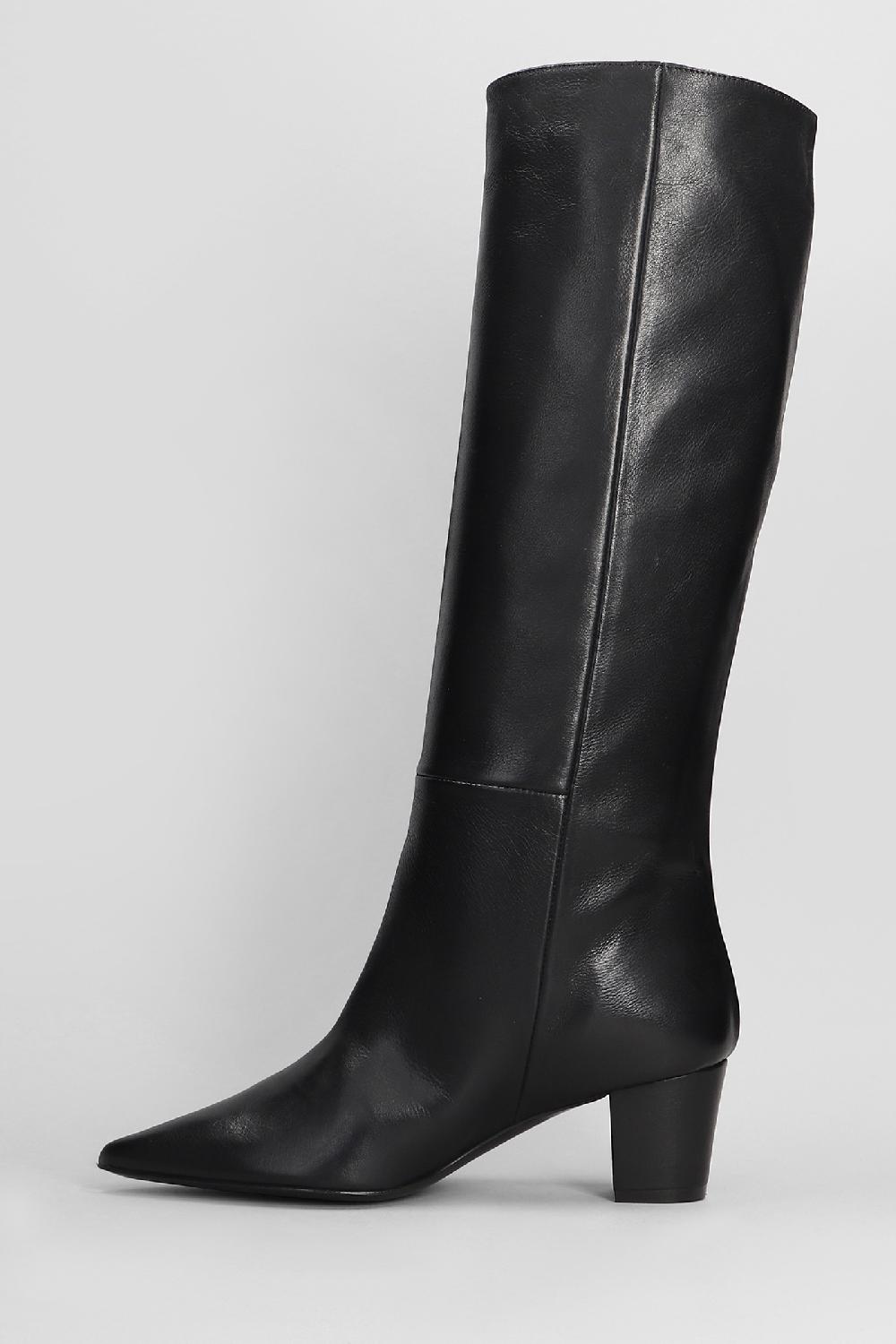 Deliberti Marc Ellis Stivali Tacco Alto In Pelle Nera Cod. 401910 - Deliberti The Luxury Shopping