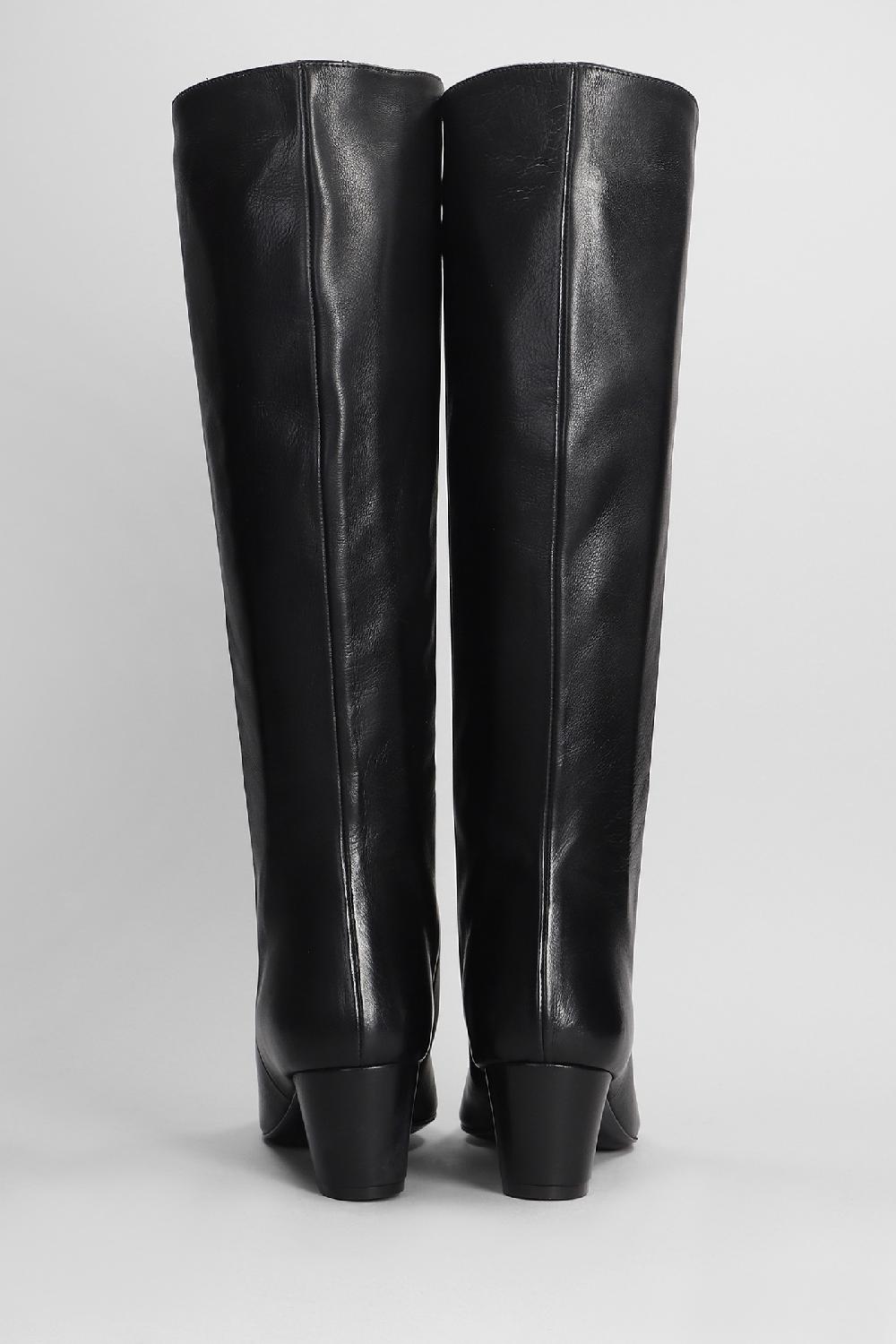 Deliberti Marc Ellis Stivali Tacco Alto In Pelle Nera Cod. 401910 - Deliberti The Luxury Shopping