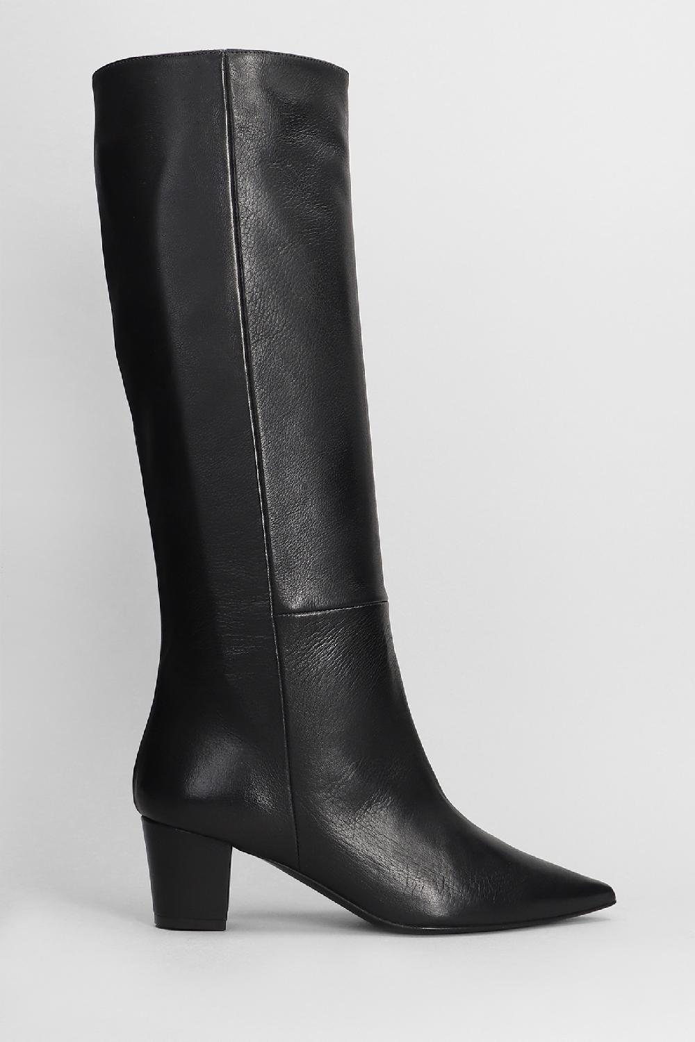 Deliberti Marc Ellis Stivali tacco alto in pelle nera cod. 401910 - Deliberti The Luxury Shopping
