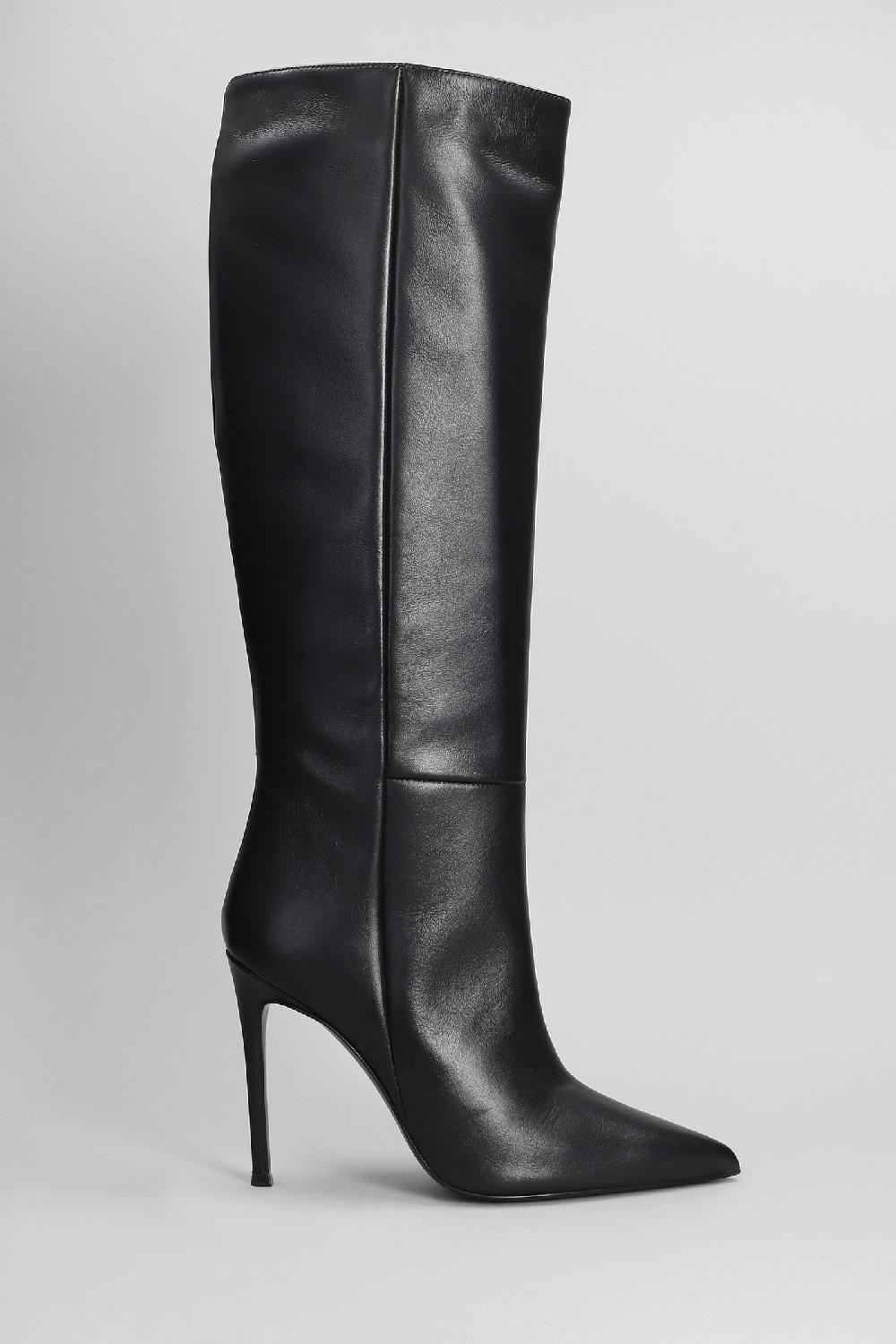 Deliberti Marc Ellis Stivali tacco alto in pelle nera cod. 402110 - Deliberti The Luxury Shopping