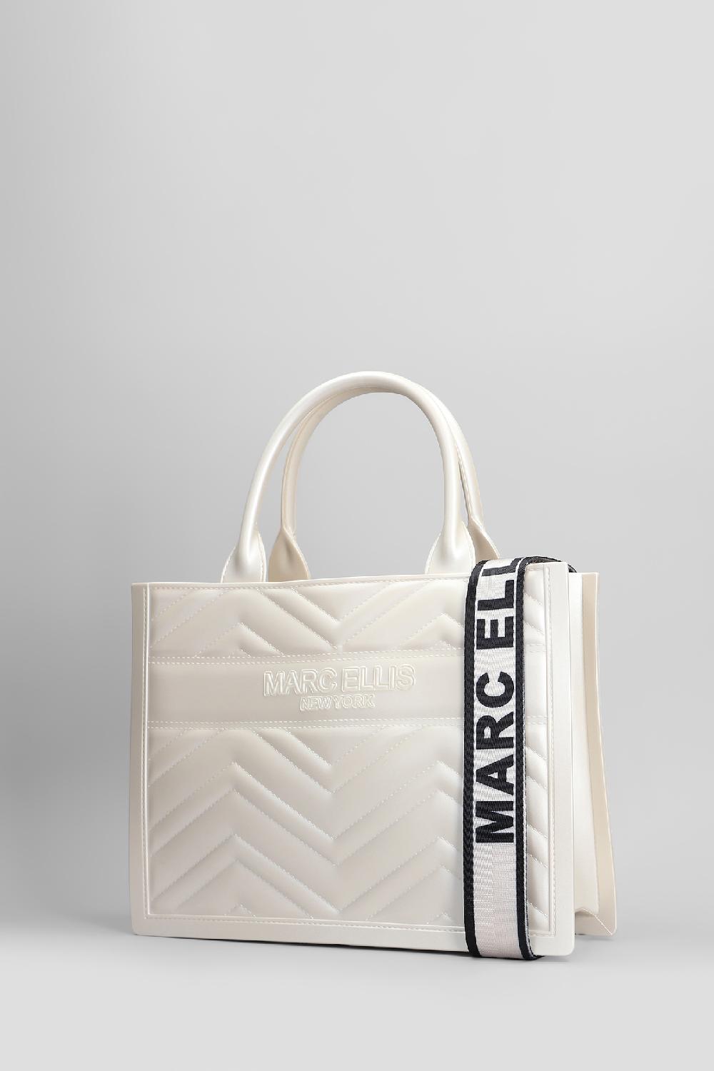 Deliberti Marc Ellis Tote Flat Buby Wave M In Ecopelle Bianca Cod. 410167 - Deliberti The Luxury Shopping