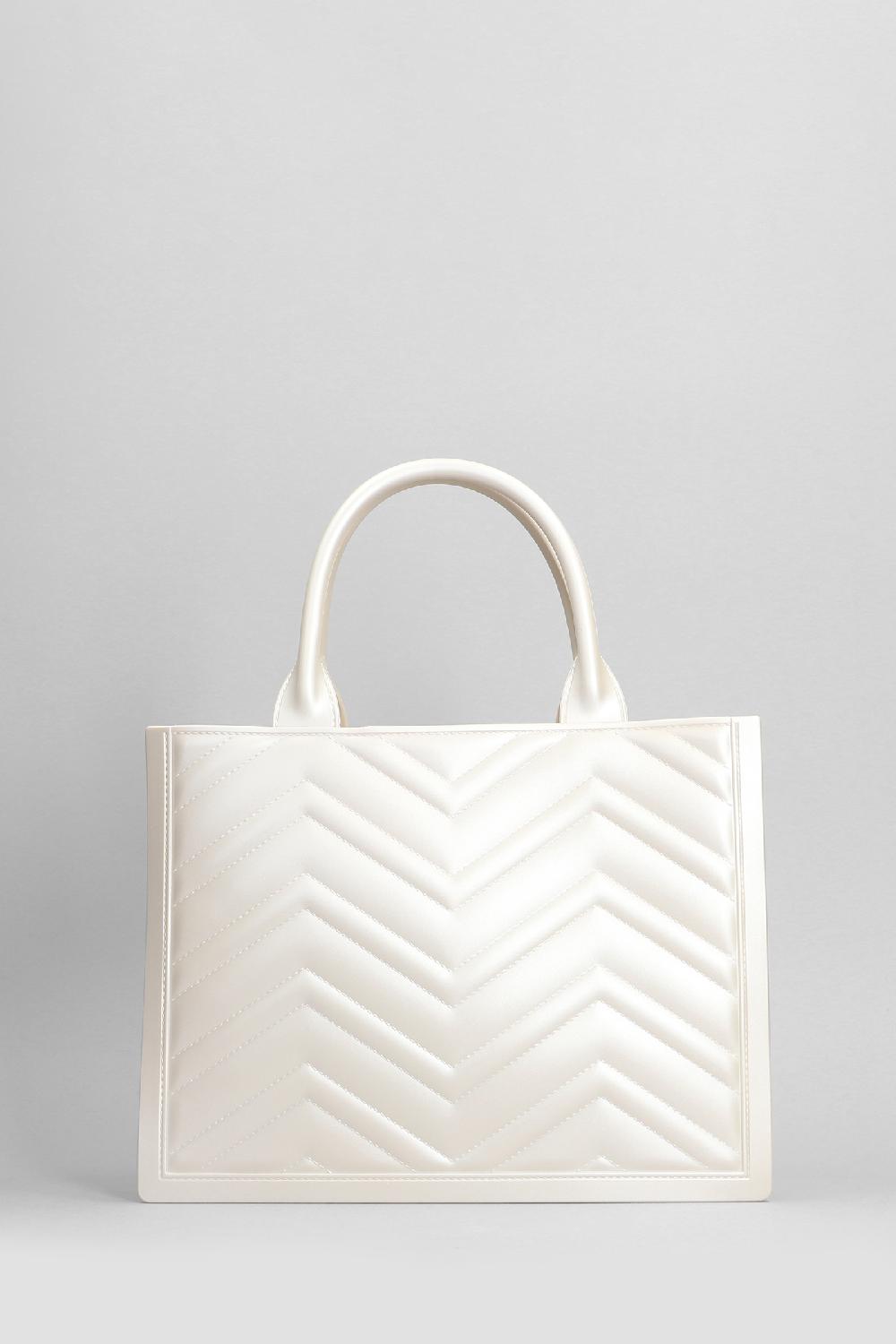 Deliberti Marc Ellis Tote Flat Buby Wave M In Ecopelle Bianca Cod. 410167 - Deliberti The Luxury Shopping