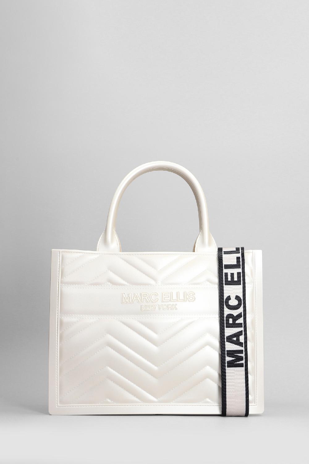 Deliberti Marc Ellis Tote flat buby wave m in ecopelle bianca cod. 410167 - Deliberti The Luxury Shopping