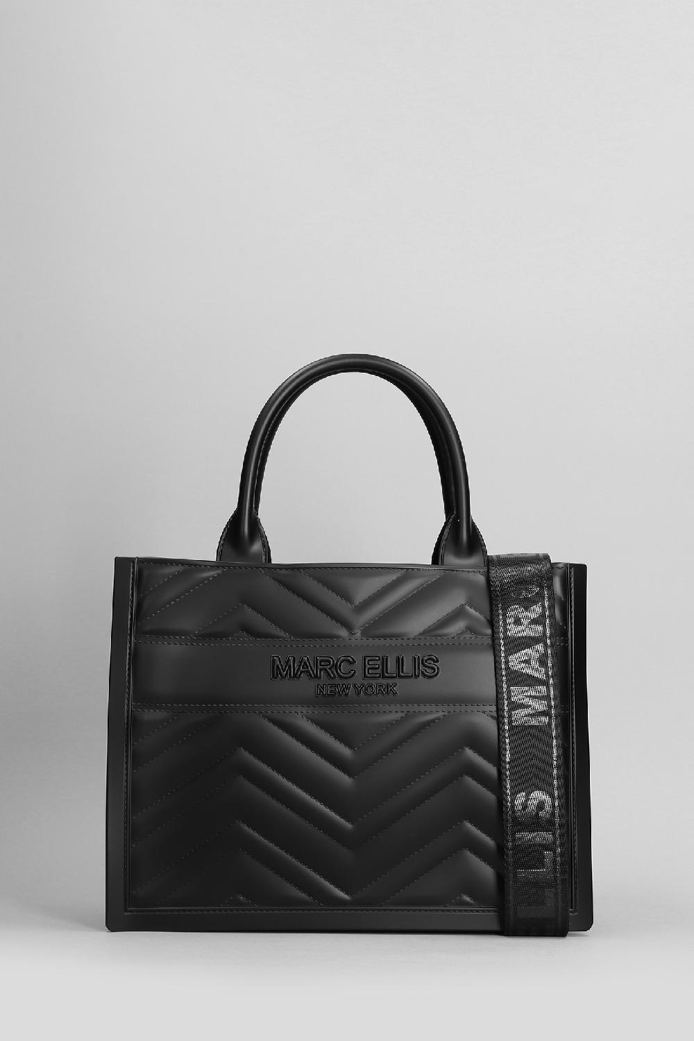 Deliberti Marc Ellis Tote flat buby wave m in ecopelle nera cod. 410165 - Deliberti The Luxury Shopping