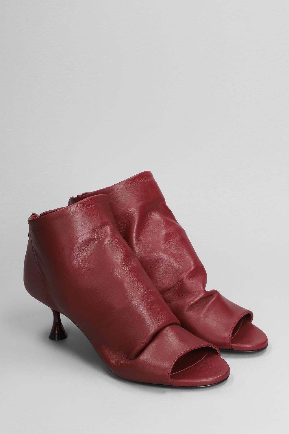 Deliberti Marc Ellis Tronchetti Tacco Alto In Pelle Bordeaux Cod. 402167 - Deliberti The Luxury Shopping
