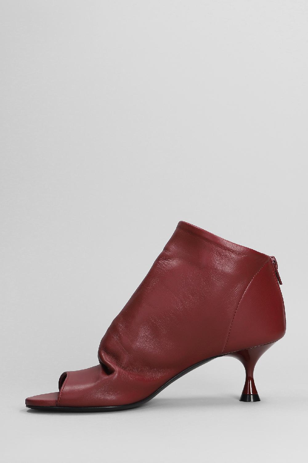 Deliberti Marc Ellis Tronchetti Tacco Alto In Pelle Bordeaux Cod. 402167 - Deliberti The Luxury Shopping