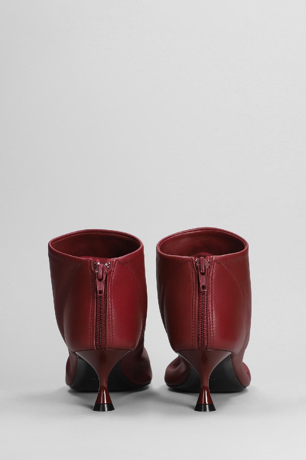 Deliberti Marc Ellis Tronchetti Tacco Alto In Pelle Bordeaux Cod. 402167 - Deliberti The Luxury Shopping