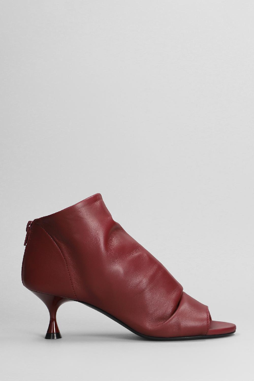 Deliberti Marc Ellis Tronchetti tacco alto in pelle bordeaux cod. 402167 - Deliberti The Luxury Shopping