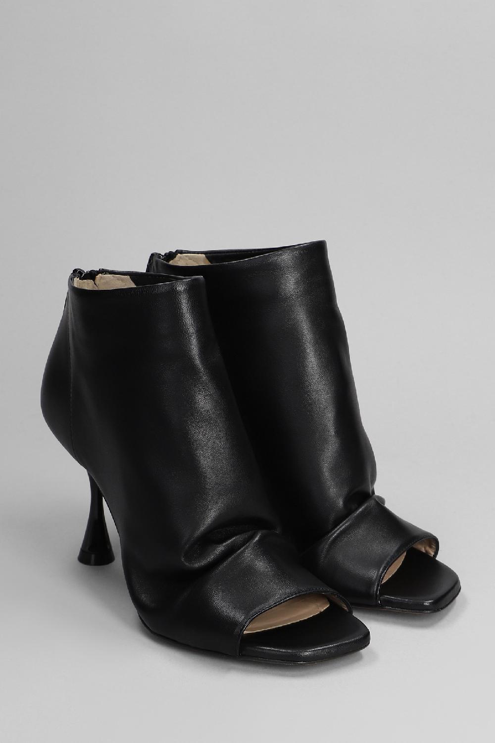 Deliberti Marc Ellis Tronchetti Tacco Alto In Pelle Nera Cod. 393604 - Deliberti The Luxury Shopping