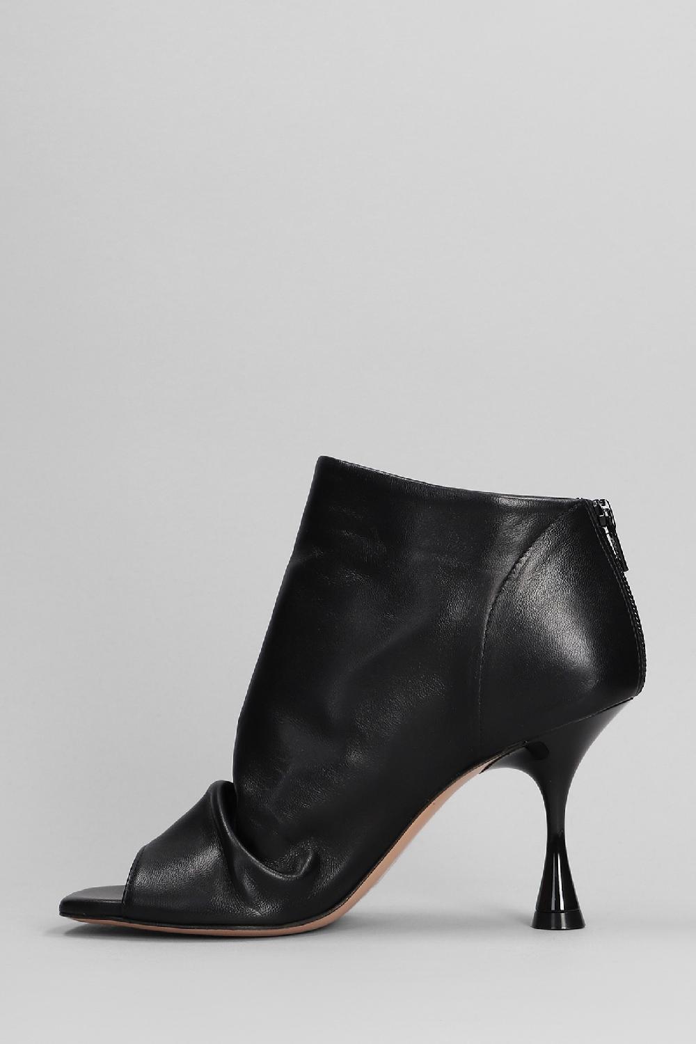 Deliberti Marc Ellis Tronchetti Tacco Alto In Pelle Nera Cod. 393604 - Deliberti The Luxury Shopping