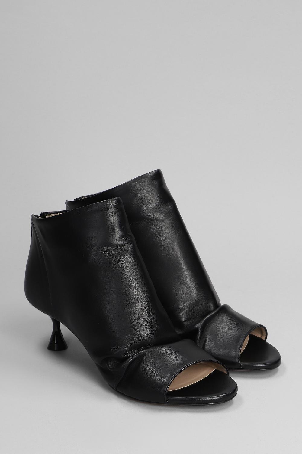 Deliberti Marc Ellis Tronchetti Tacco Alto In Pelle Nera Cod. 393605 - Deliberti The Luxury Shopping