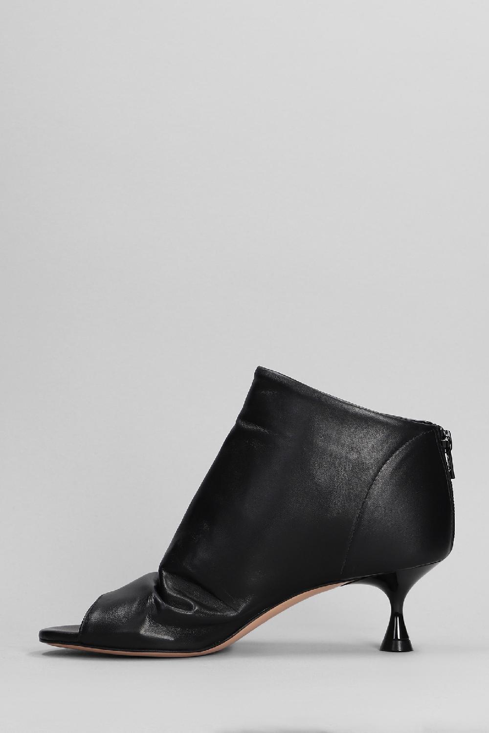 Deliberti Marc Ellis Tronchetti Tacco Alto In Pelle Nera Cod. 393605 - Deliberti The Luxury Shopping