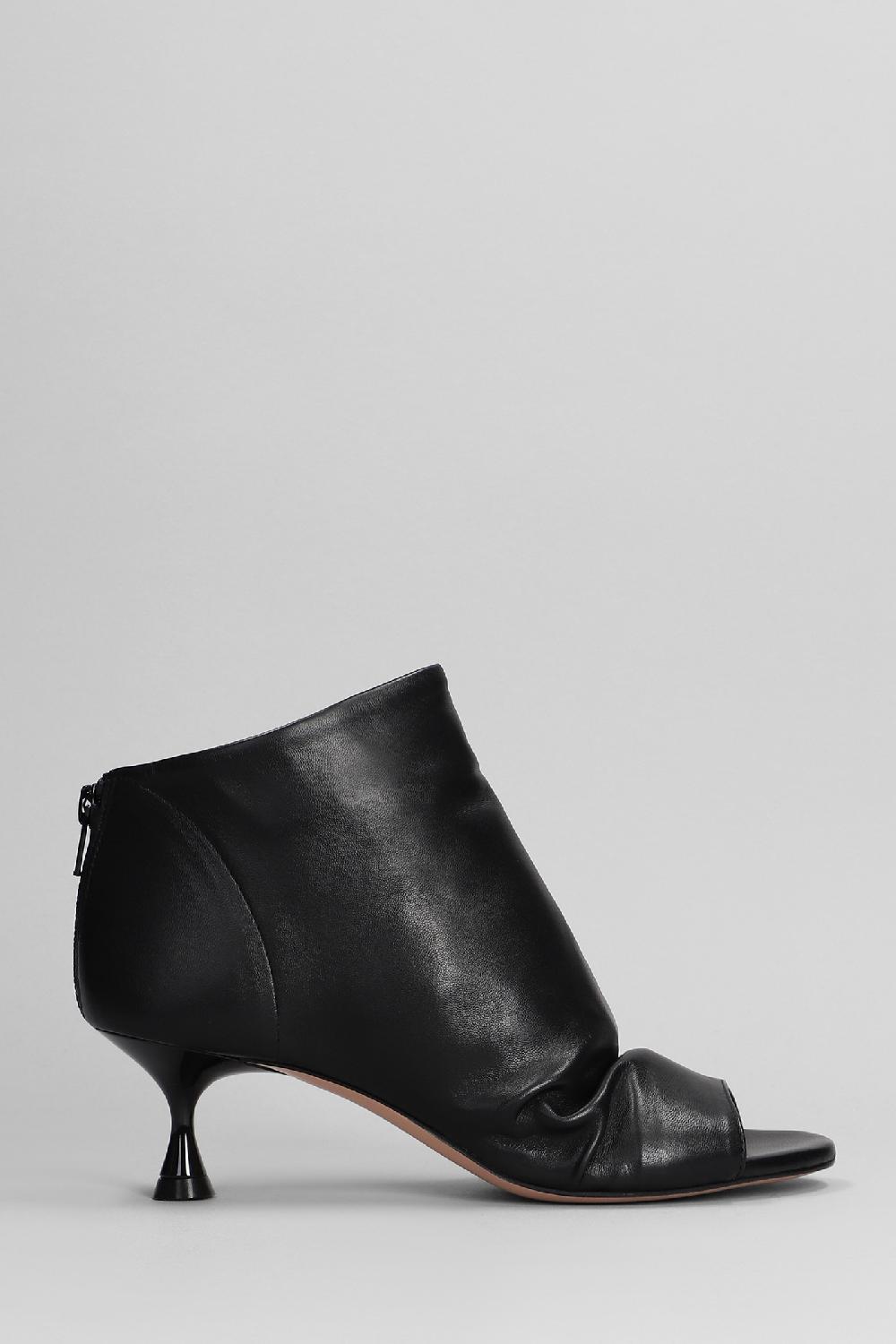 Deliberti Marc Ellis Tronchetti tacco alto in pelle nera cod. 393605 - Deliberti The Luxury Shopping