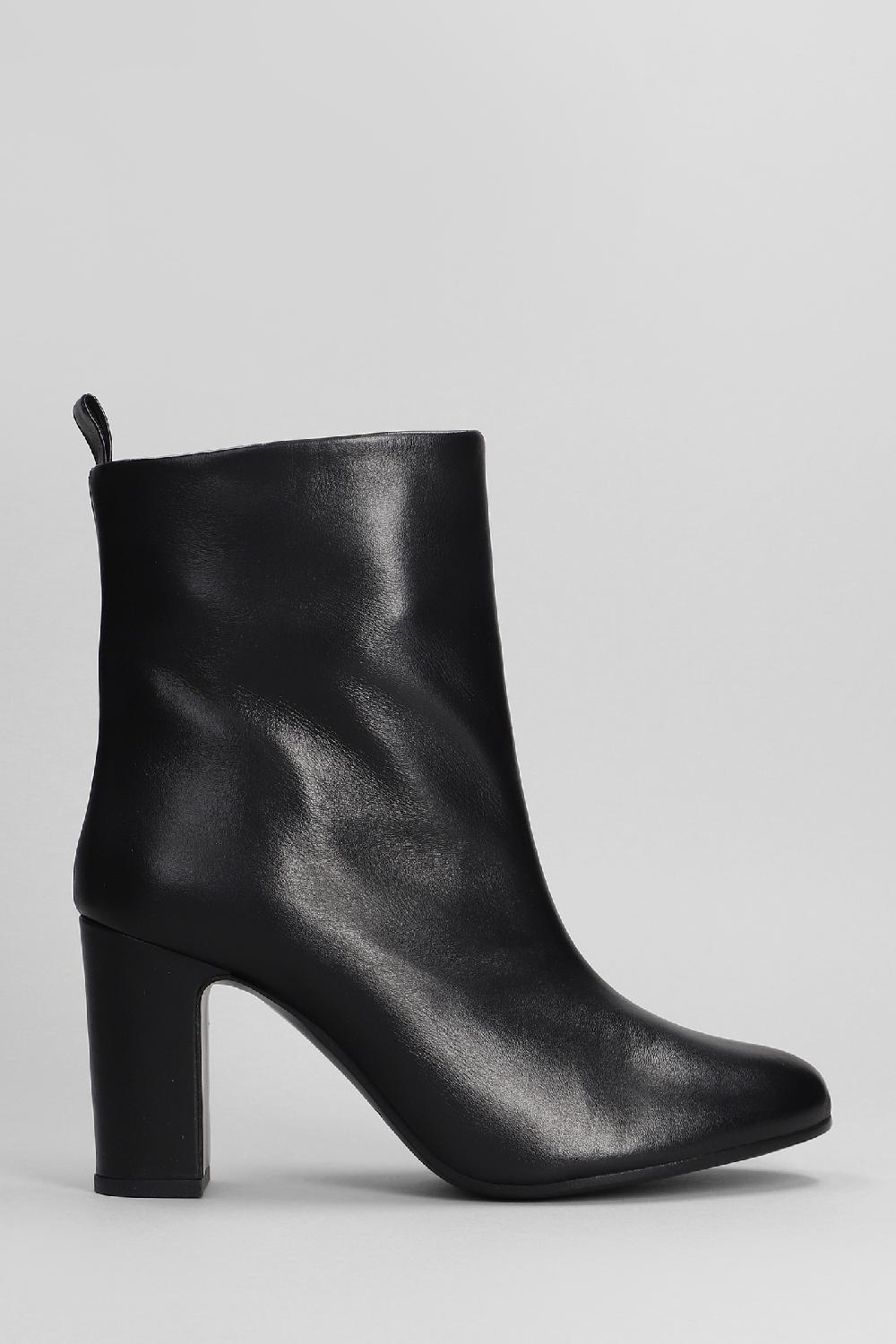 Deliberti Marc Ellis Tronchetti tacco alto in pelle nera cod. 402061 - Deliberti The Luxury Shopping